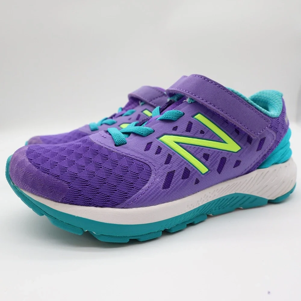 New Balance KVURGPPP Running Shoes Kids 1.5 Purple Mesh Hook Athletic Sneaker